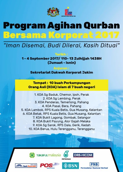 Jabatan Kemajuan Islam Malaysia Program Agihan Qurban Bersama Korporat 2017