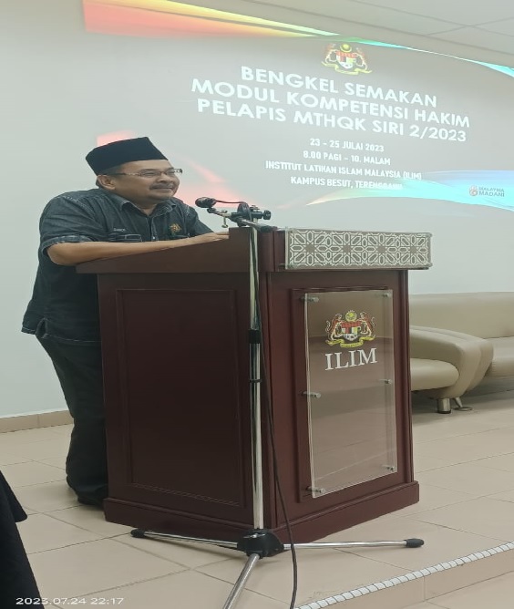 Bengkel Semakan Modul Kompetensi Hakim Pelapis MTHQK 1