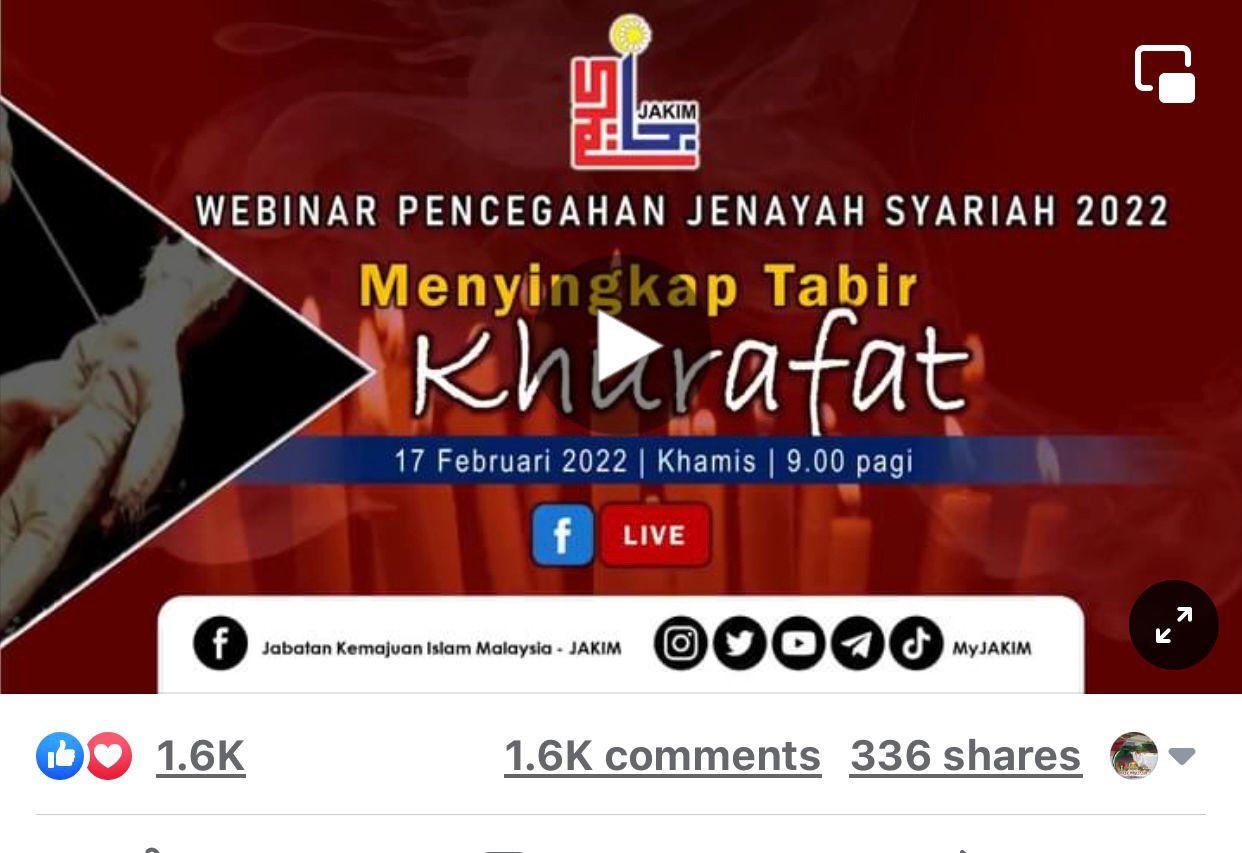 Webinar Pencegahan Jenayah Syariah Menyingkap Tabir Khurafat 1