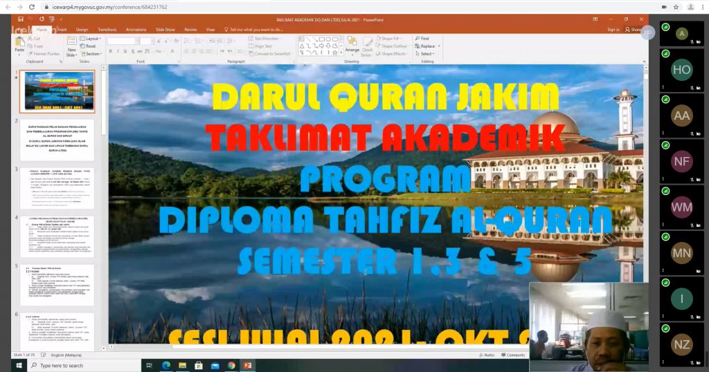 Taklimat akademik Program Diploma Tahfiz Al Quran Al Qiraat 1