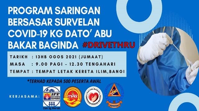 ILIM sebagai Pusat Saringan Bersasar Survelan Covid 19 Komuniti Kampung Dato Abu Bakar Baginda 1