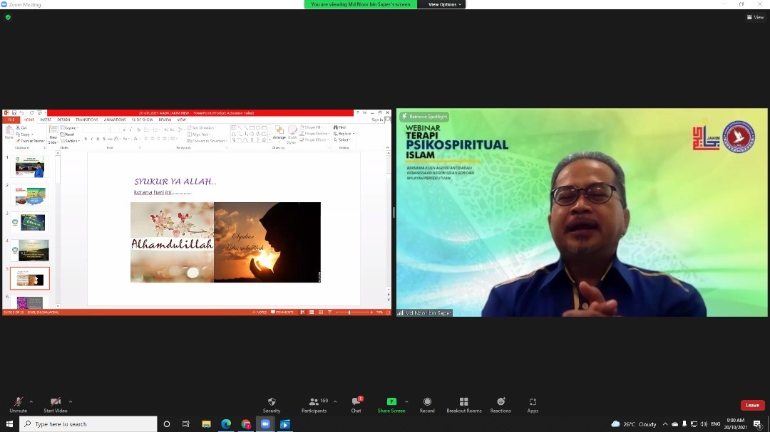 Webinar Terapi Psikospiritual Islam Bersama Klien AADK 5